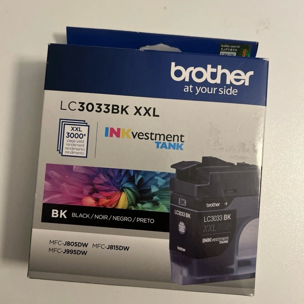 Genuine Brother LC3033BK XXL Black INKvestment Ink Tank Exp. 1-2026